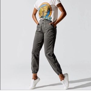 COPY - NSF Zoe Button Fly Chino Tapered Cargo Joggers Pants Size 27